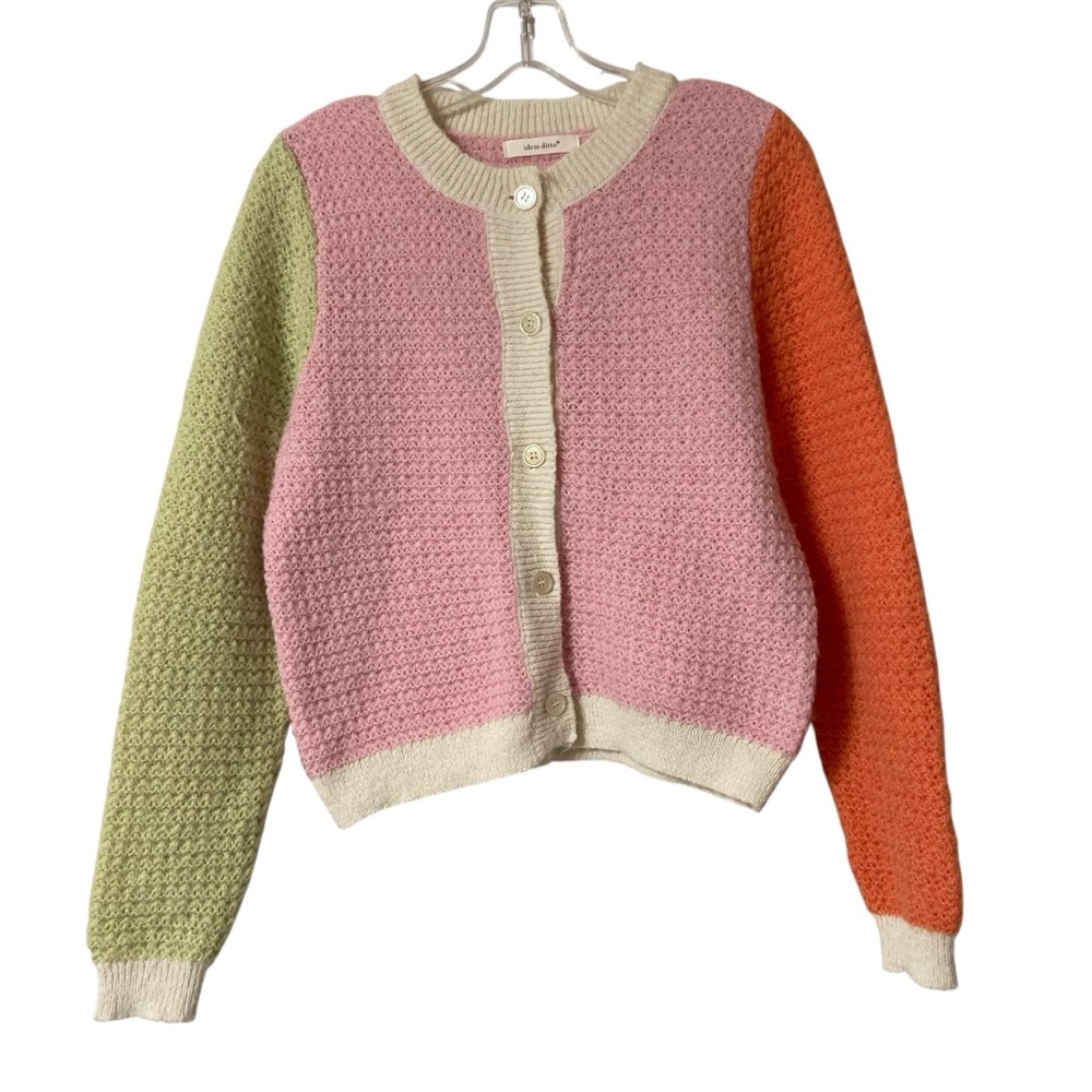 Idem Ditto Color Block Cardigan Size Small